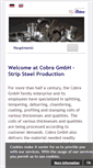 Mobile Screenshot of cobra-bandstahl.de